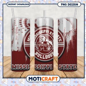 Mississippi State Bulldogs Tumbler PNG Design File