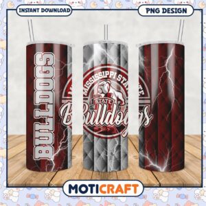 Mississippi State Bulldogs Tumbler PNG Design for Fans