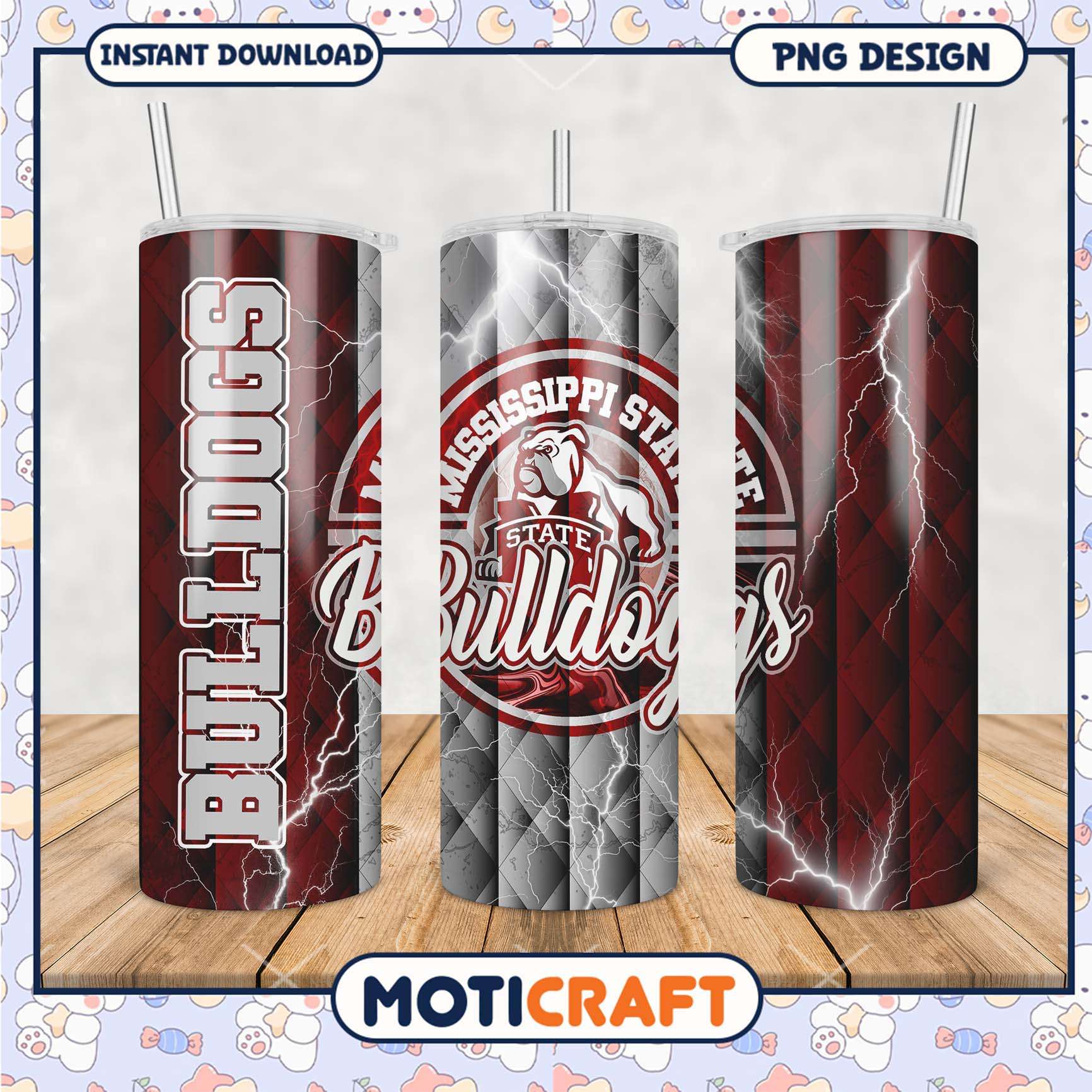 Mississippi State Bulldogs Tumbler PNG Design for Fans Mississippi State Bulldogs Tumbler PNG Design for Fans