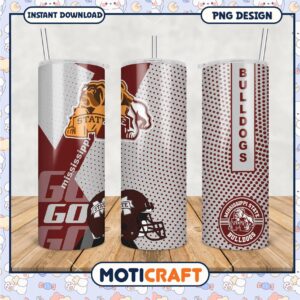 Mississippi State Bulldogs Tumbler PNG Design 2023