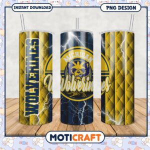 Michigan Wolverines Tumbler PNG for Fans and Collectors