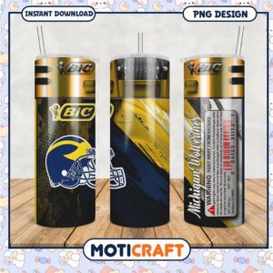 Michigan Wolverines Tumbler PNG for Sports Fans