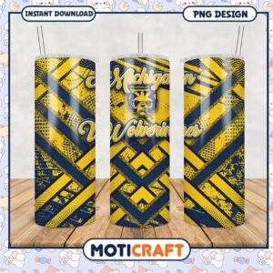 Michigan Wolverines Tumbler PNG Design for Fans