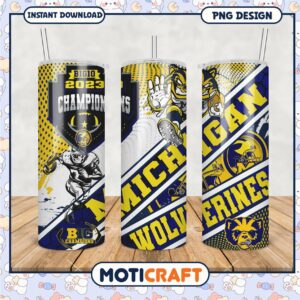 Michigan Wolverines 2023 Big Ten Champions Tumbler PNG