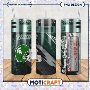 Michigan State Spartans Tumbler PNG Design Download