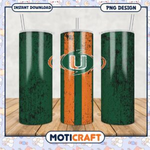 Miami Hurricanes Tumbler PNG Graphic for Fans