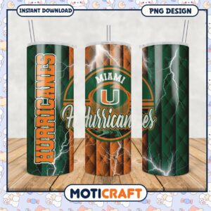 Miami Hurricanes Tumbler PNG Design for Sports Fans