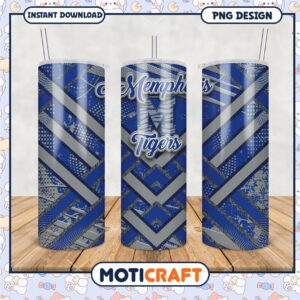 Memphis Tigers Tumbler PNG Stylish Design for Fans