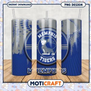 Memphis Tigers Team Spirit Tumbler Design PNG Clipart
