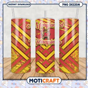 Maryland Terrapins Tumbler Design Stylish PNG Format