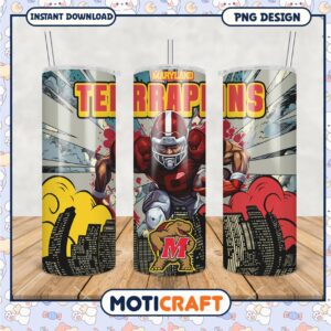 Maryland Terrapins Football Tumbler PNG Design Art