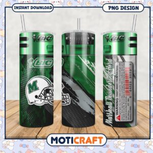 Marshall Thundering Herd Tumbler PNG Design Template