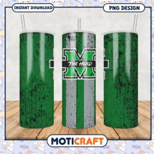 Marshall University The Herd Tumbler Design PNG File