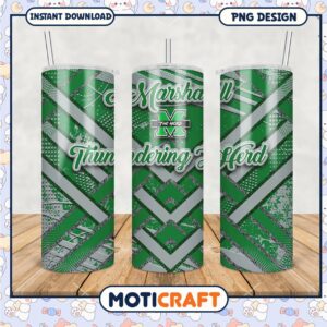 Marshall Thundering Herd Tumbler Graphic PNG Design