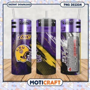 LSU Tigers Tumblers PNG Stylish Purple and Gold Design