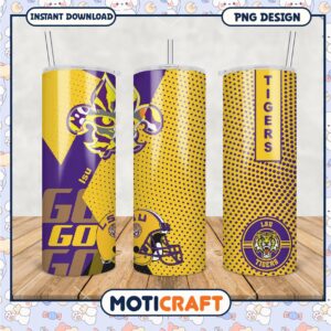 LSU Tigers Tumbler PNG Graphic