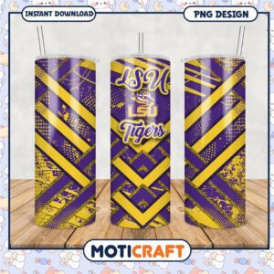 LSU Tigers Tumbler PNG Design for Fans and Decorators