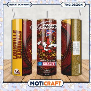 Louisville Cardinals Tumbler PNG NCAA Kickoff 2024