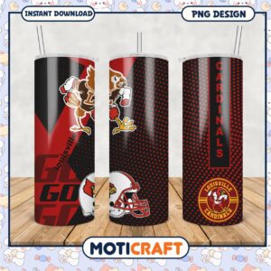 Louisville Cardinals Tumbler PNG Design for Fans and Gifts