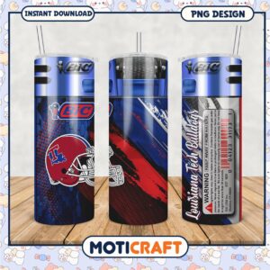 Louisiana Tech Bulldogs Tumbler PNG Design for Fans