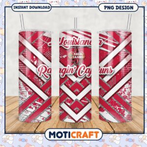 Louisiana Ragin Cajuns Tumbler Design PNG File