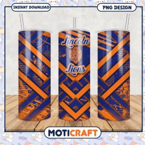 Lincoln Lions Tumbler PNG Design for Fans and Gifts