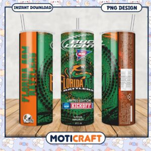 Limited Edition Florida A&M Rattlers Tumbler PNG Design