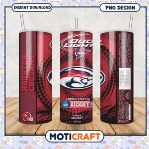Limited Edition Houston Cougars Tumbler PNG Design