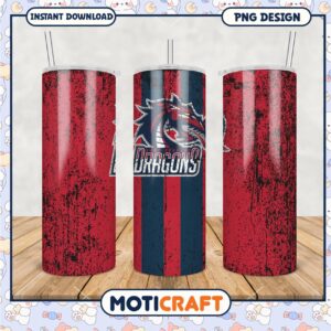 Lake College Dragons Grunge Tumbler PNG Design