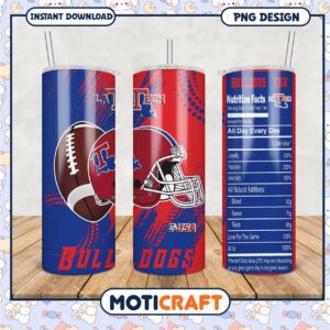 La Tech Bulldogs Fan Tumbler PNG Design for Gamers