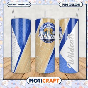 Kentucky Wildcats Basketball Tumbler PNG Design