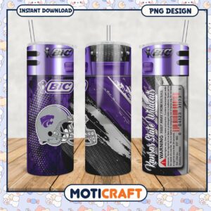 Kansas State Wildcats Tumbler PNG Design for Fans