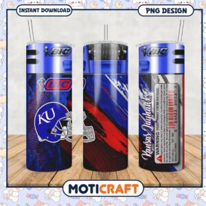 Kansas Jayhawks Tumbler PNG Design for Fans