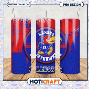 Kansas Jayhawks Tumbler PNG Design for Fans and Gifts