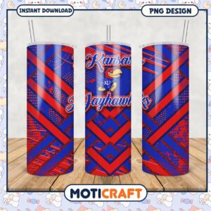 Kansas Jayhawks Tumbler PNG Design for Fans and Home