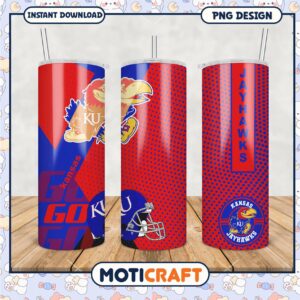 Kansas Jayhawks Tumbler Design for Game Day Fun PNG