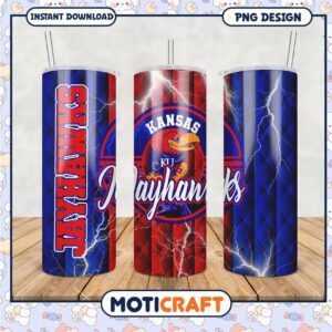 Kansas Jayhawks Tumbler Design PNG for Fans and Gifts