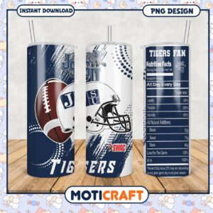 JSU Tigers Fan Tumbler PNG for Die Hard Supporters