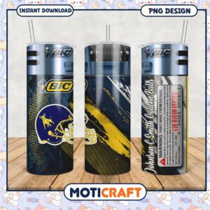 Johnson C Smith Golden Bulls Tumbler PNG Design
