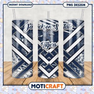 Jackson State Tigers Tumbler Design PNG File Download