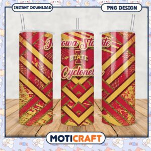 Iowa State Cyclones Tumbler Design Graphic PNG Download