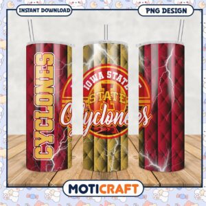 Iowa State Cyclones Tumbler PNG Design for Fans