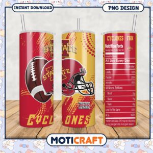 Iowa State Cyclones Fan Tumbler PNG Design for Game Day