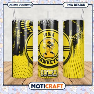 Iowa Hawkeyes Tumbler PNG Design for Fans and Collectors