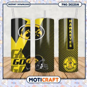 Iowa Hawkeyes Tumbler Design for Fans and Gifts