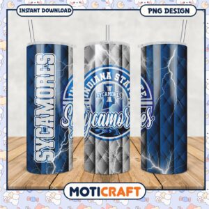 Indiana State Sycamores Tumbler PNG Design Template