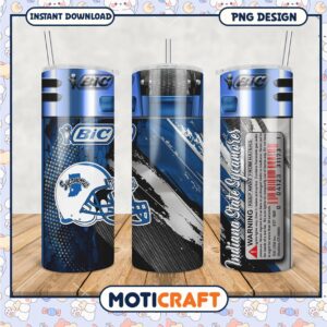 Indiana State Sycamores Tumbler PNG Design File