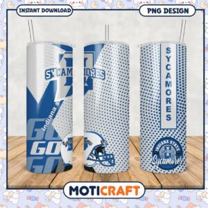 Indiana State Sycamores Tumbler PNG Design for Fans