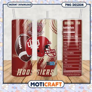 Indiana Hoosiers Tumbler PNG Design for Fans