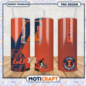 Illinois Fighting Illini Tumbler PNG Design Download